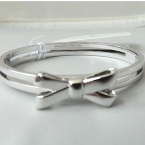 Kate Spade Silver Bow Bangle Bracelet